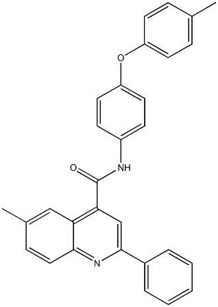 6-methyl-N-[4-(4-methylphenoxy)phenyl]-2-phenyl-4-quinolinecarboxamide Structure