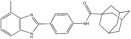 N-[4-(4-methyl-1H-benzimidazol-2-yl)phenyl]-1-adamantanecarboxamide Structure