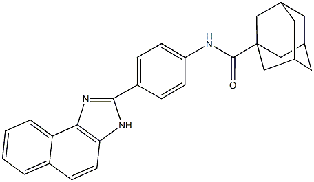 N-[4-(3H-naphtho[1,2-d]imidazol-2-yl)phenyl]adamantane-1-carboxamide 구조식 이미지