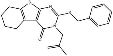 2-(benzylsulfanyl)-3-(2-methyl-2-propenyl)-5,6,7,8-tetrahydro[1]benzothieno[2,3-d]pyrimidin-4(3H)-one Structure