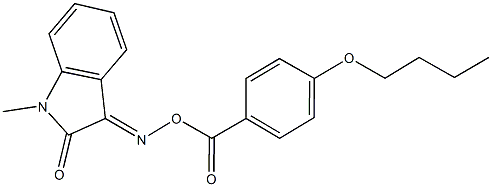 1-methyl-1H-indole-2,3-dione 3-[O-(4-butoxybenzoyl)oxime] Structure