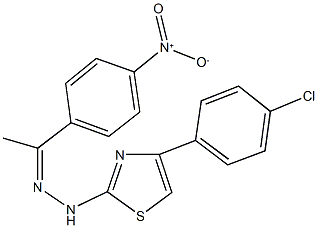 1-{4-nitrophenyl}ethanone [4-(4-chlorophenyl)-1,3-thiazol-2-yl]hydrazone Structure