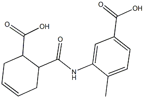 3-{[(6-carboxy-3-cyclohexen-1-yl)carbonyl]amino}-4-methylbenzoic acid 구조식 이미지