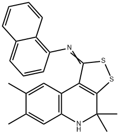 N-(1-naphthyl)-N-(4,4,7,8-tetramethyl-4,5-dihydro-1H-[1,2]dithiolo[3,4-c]quinolin-1-ylidene)amine Structure