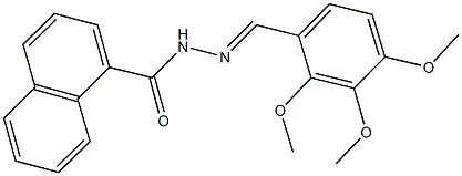 N'-(2,3,4-trimethoxybenzylidene)-1-naphthohydrazide Structure