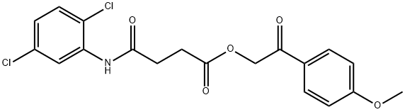 2-(4-methoxyphenyl)-2-oxoethyl4-(2,5-dichloroanilino)-4-oxobutanoate 구조식 이미지