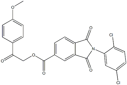 2-(4-methoxyphenyl)-2-oxoethyl 2-(2,5-dichlorophenyl)-1,3-dioxo-5-isoindolinecarboxylate Structure