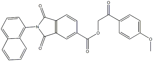 2-(4-methoxyphenyl)-2-oxoethyl 2-(1-naphthyl)-1,3-dioxo-5-isoindolinecarboxylate 구조식 이미지