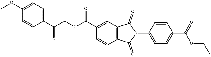 2-(4-methoxyphenyl)-2-oxoethyl 2-[4-(ethoxycarbonyl)phenyl]-1,3-dioxo-5-isoindolinecarboxylate Structure