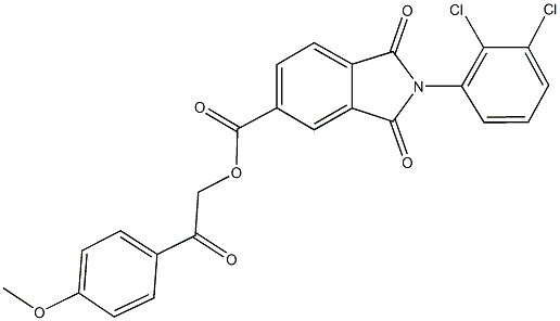 2-(4-methoxyphenyl)-2-oxoethyl 2-(2,3-dichlorophenyl)-1,3-dioxo-5-isoindolinecarboxylate 구조식 이미지