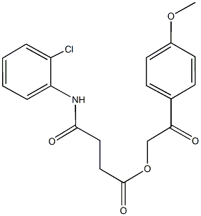 2-(4-methoxyphenyl)-2-oxoethyl 4-(2-chloroanilino)-4-oxobutanoate 구조식 이미지