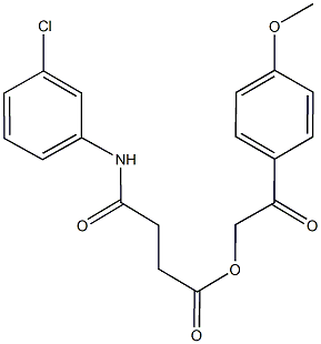 2-(4-methoxyphenyl)-2-oxoethyl 4-(3-chloroanilino)-4-oxobutanoate 구조식 이미지