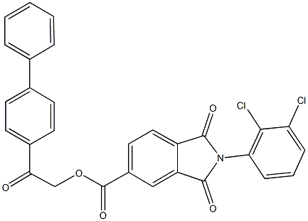 2-[1,1'-biphenyl]-4-yl-2-oxoethyl 2-(2,3-dichlorophenyl)-1,3-dioxo-5-isoindolinecarboxylate Structure