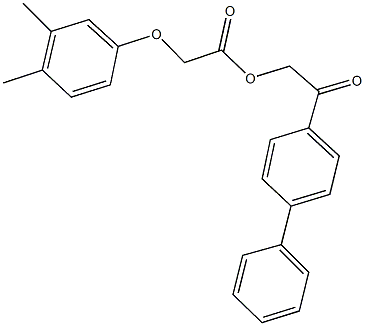 2-[1,1'-biphenyl]-4-yl-2-oxoethyl (3,4-dimethylphenoxy)acetate Structure