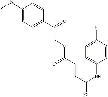 2-(4-methoxyphenyl)-2-oxoethyl 4-(4-fluoroanilino)-4-oxobutanoate 구조식 이미지