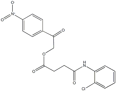 2-{4-nitrophenyl}-2-oxoethyl 4-(2-chloroanilino)-4-oxobutanoate Structure