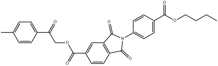 2-(4-methylphenyl)-2-oxoethyl 2-[4-(butoxycarbonyl)phenyl]-1,3-dioxo-5-isoindolinecarboxylate 구조식 이미지