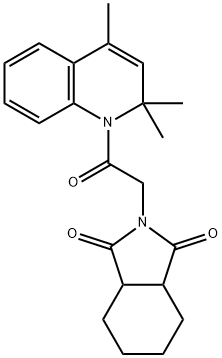 2-[2-oxo-2-(2,2,4-trimethyl-1(2H)-quinolinyl)ethyl]hexahydro-1H-isoindole-1,3(2H)-dione 구조식 이미지