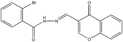 2-bromo-N'-[(4-oxo-4H-chromen-3-yl)methylene]benzohydrazide 구조식 이미지