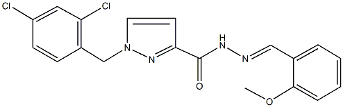 1-(2,4-dichlorobenzyl)-N'-(2-methoxybenzylidene)-1H-pyrazole-3-carbohydrazide 구조식 이미지