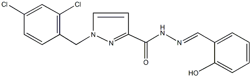 1-(2,4-dichlorobenzyl)-N'-(2-hydroxybenzylidene)-1H-pyrazole-3-carbohydrazide Structure