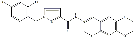 1-(2,4-dichlorobenzyl)-N'-(2,4,5-trimethoxybenzylidene)-1H-pyrazole-3-carbohydrazide 구조식 이미지