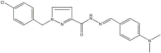 1-(4-chlorobenzyl)-N'-[4-(dimethylamino)benzylidene]-1H-pyrazole-3-carbohydrazide Structure