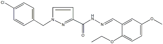 1-(4-chlorobenzyl)-N'-(2-ethoxy-5-methoxybenzylidene)-1H-pyrazole-3-carbohydrazide Structure