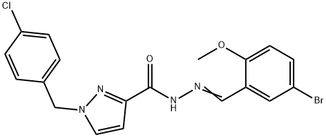 N'-(5-bromo-2-methoxybenzylidene)-1-(4-chlorobenzyl)-1H-pyrazole-3-carbohydrazide Structure