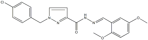 1-(4-chlorobenzyl)-N'-(2,5-dimethoxybenzylidene)-1H-pyrazole-3-carbohydrazide Structure