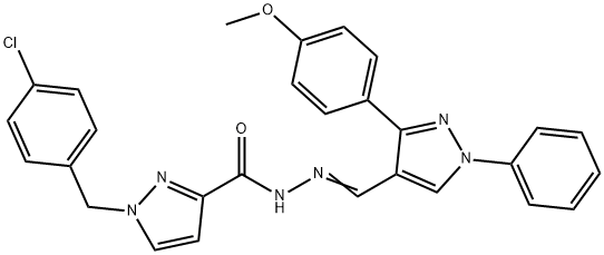 1-(4-chlorobenzyl)-N'-{[3-(4-methoxyphenyl)-1-phenyl-1H-pyrazol-4-yl]methylene}-1H-pyrazole-3-carbohydrazide Structure