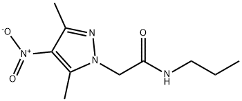 2-{4-nitro-3,5-dimethyl-1H-pyrazol-1-yl}-N-propylacetamide Structure