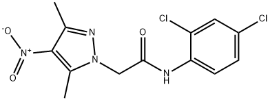 N-(2,4-dichlorophenyl)-2-{4-nitro-3,5-dimethyl-1H-pyrazol-1-yl}acetamide Structure