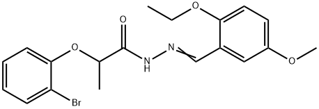 2-(2-bromophenoxy)-N'-(2-ethoxy-5-methoxybenzylidene)propanohydrazide Structure