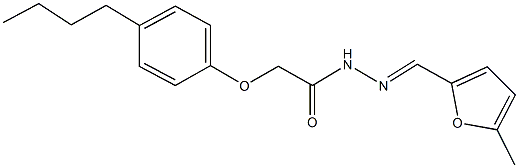 2-(4-butylphenoxy)-N'-[(5-methyl-2-furyl)methylene]acetohydrazide Structure