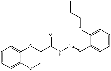 2-(2-methoxyphenoxy)-N'-(2-propoxybenzylidene)acetohydrazide Structure