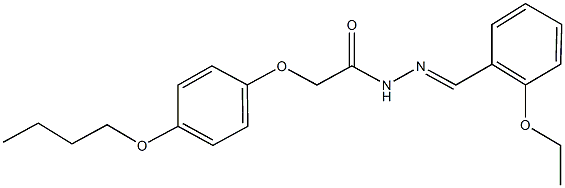 2-(4-butoxyphenoxy)-N'-(2-ethoxybenzylidene)acetohydrazide Structure