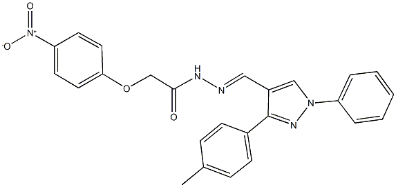 2-{4-nitrophenoxy}-N'-{[3-(4-methylphenyl)-1-phenyl-1H-pyrazol-4-yl]methylene}acetohydrazide 구조식 이미지