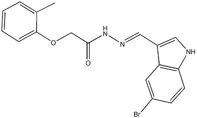 N'-[(5-bromo-1H-indol-3-yl)methylene]-2-(2-methylphenoxy)acetohydrazide 구조식 이미지