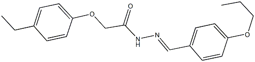 2-(4-ethylphenoxy)-N'-(4-propoxybenzylidene)acetohydrazide 구조식 이미지