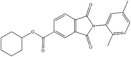 cyclohexyl 2-(2,5-dimethylphenyl)-1,3-dioxo-5-isoindolinecarboxylate 구조식 이미지