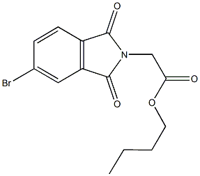 butyl (5-bromo-1,3-dioxo-1,3-dihydro-2H-isoindol-2-yl)acetate Structure