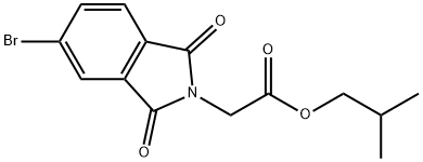 isobutyl (5-bromo-1,3-dioxo-1,3-dihydro-2H-isoindol-2-yl)acetate 구조식 이미지