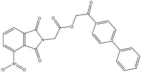 2-[1,1'-biphenyl]-4-yl-2-oxoethyl {4-nitro-1,3-dioxo-1,3-dihydro-2H-isoindol-2-yl}acetate 구조식 이미지