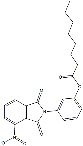 3-{4-nitro-1,3-dioxo-1,3-dihydro-2H-isoindol-2-yl}phenyl octanoate 구조식 이미지