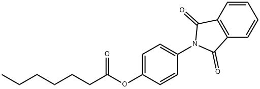 4-(1,3-dioxo-1,3-dihydro-2H-isoindol-2-yl)phenyl heptanoate Structure