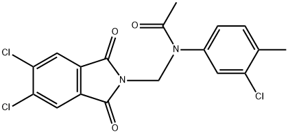 N-(3-chloro-4-methylphenyl)-N-[(5,6-dichloro-1,3-dioxo-1,3-dihydro-2H-isoindol-2-yl)methyl]acetamide 구조식 이미지