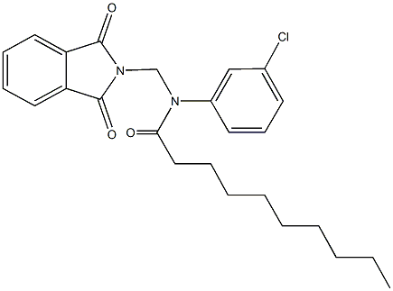 N-(3-chlorophenyl)-N-[(1,3-dioxo-1,3-dihydro-2H-isoindol-2-yl)methyl]decanamide 구조식 이미지