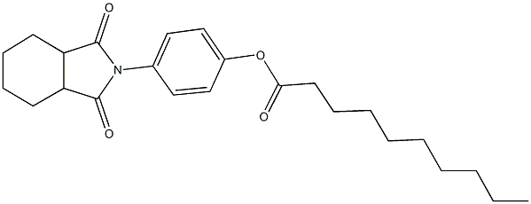 4-(1,3-dioxooctahydro-2H-isoindol-2-yl)phenyl decanoate Structure