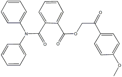 2-(4-methoxyphenyl)-2-oxoethyl 2-[(diphenylamino)carbonyl]benzoate 구조식 이미지